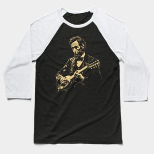 Abraham Lincoln Banjo Player Funny Founding Fathers Baseball T-Shirt